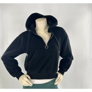 BlankNYC Pullover Hoodie Longsleeve Black Keyhole Zipper Womens‎ Extra Small
